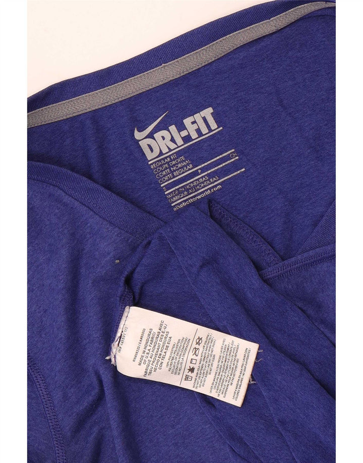 Nike ženska majica kratkih rukava Dri Fit Regular Fit UK 10 Small Blue Polyester