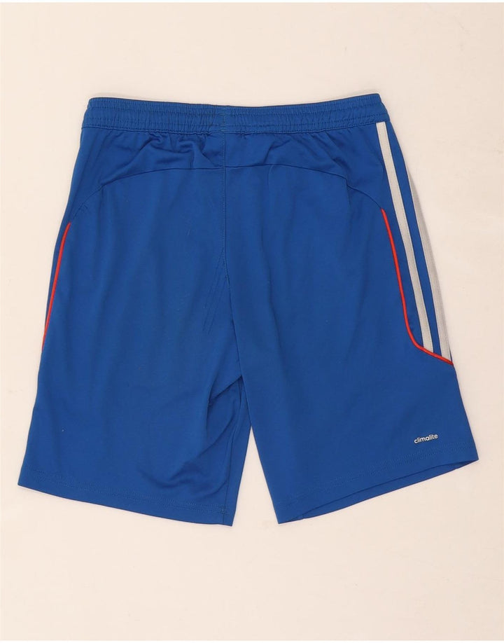 Sportske kratke hlače Adidas Climalite za dječake 9-10 godina, plavi poliester