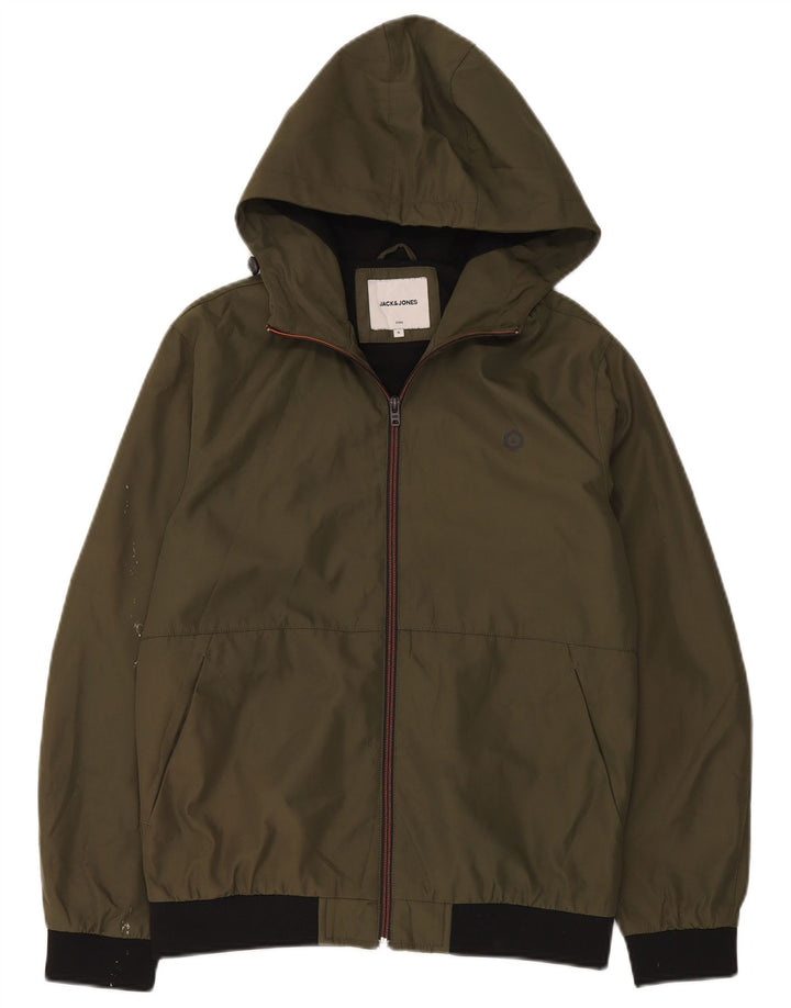 Jack & Jones muška vjetrovka s kapuljačom UK 36 mala kaki poliester