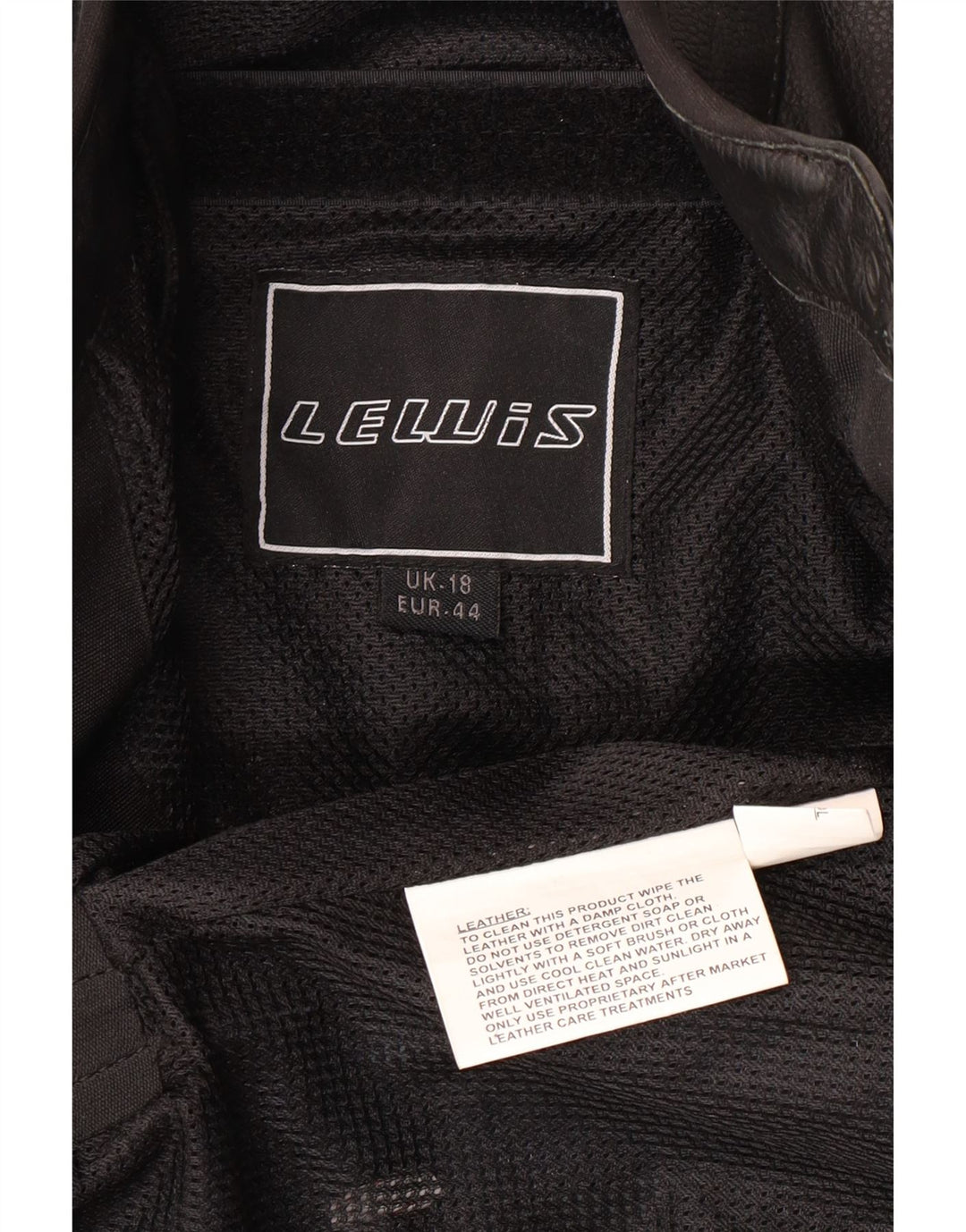 LEWIS ženska kožna biciklistička jakna UK 18 XL crna koža