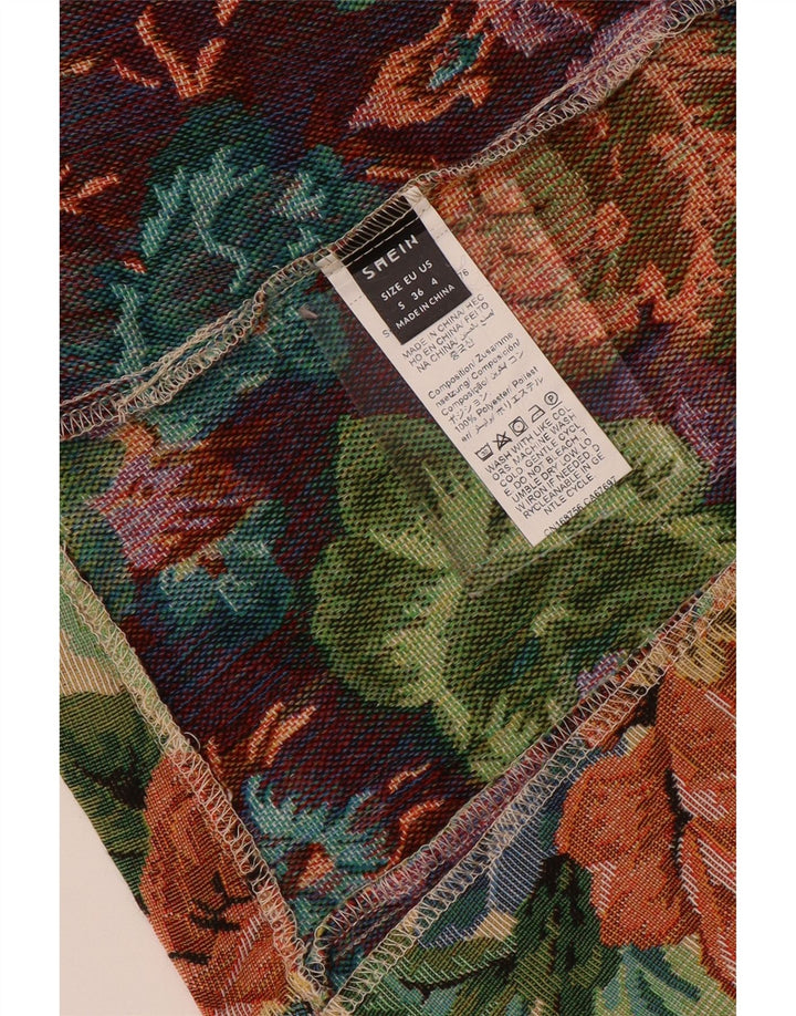 SHEIN ženski prsluk UK 10 Mali višebojni cvjetni poliester