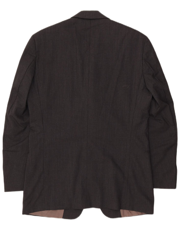 HUGO BOSS Mens 3 Button Blazer Jacket UK 40 Large Grey Wool