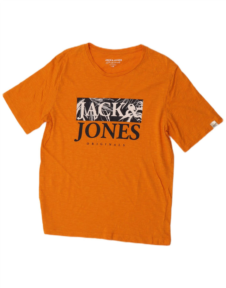 Jack & Jones muška majica s grafičkim motivima, srednje narančasta