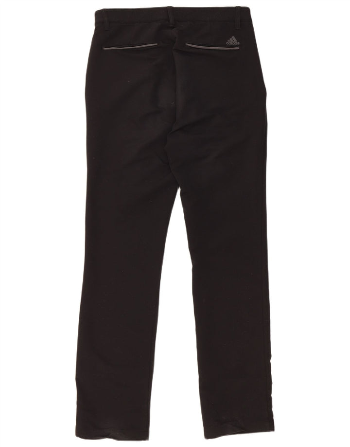 ADIDAS muške ravne chino hlače W30 L32 crni poliester