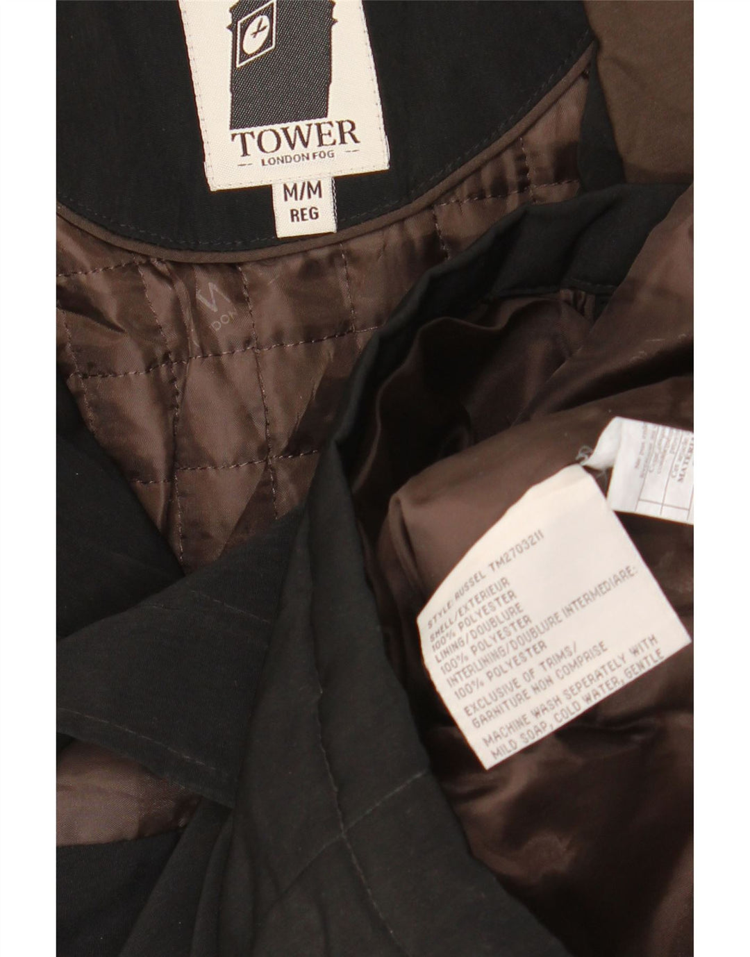 LONDON FOG Muška pomoćna jakna UK 38 srednji crni poliester