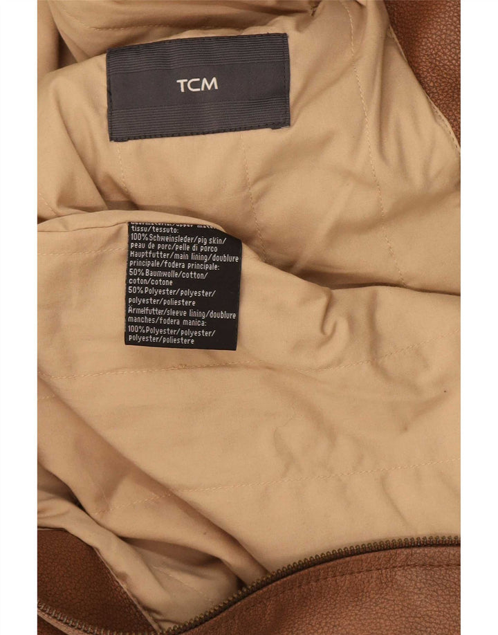 TCM muška kožna biciklistička jakna UK 38 srednje smeđa