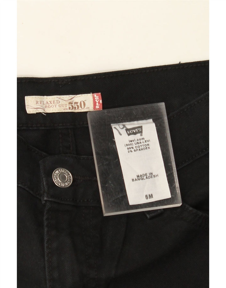 LEVI'S Ženske 550 traperice opuštenog kroja US 6 srednje W28 L28 crne