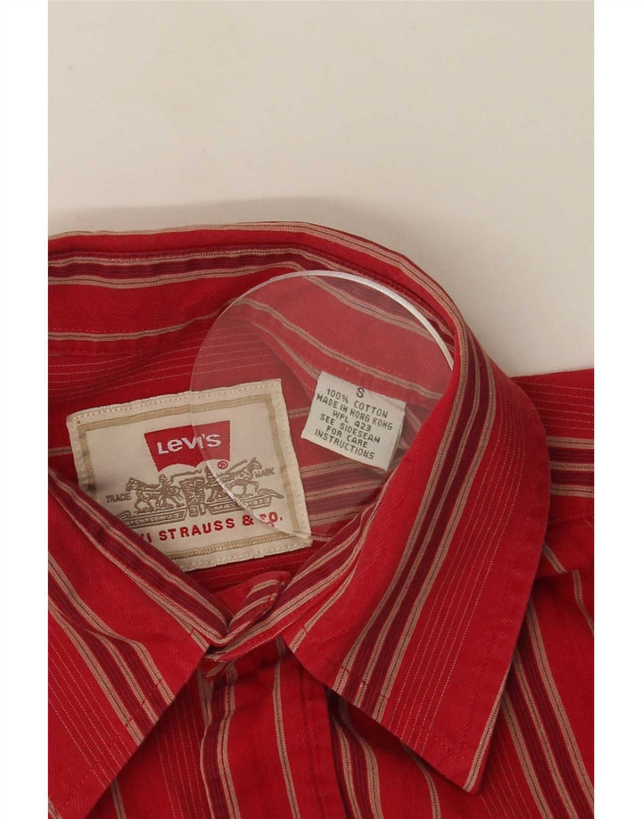 Levi's muška majica kratkih rukava, pamuk na male crvene pruge