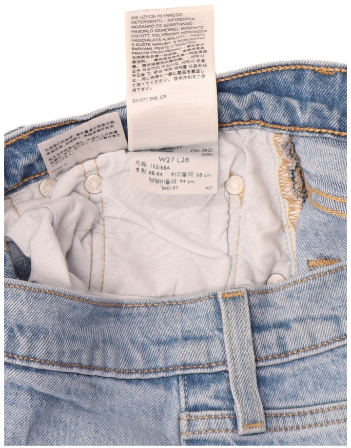 Levi's ženske 501 ravne traperice W27 L28 plavi pamuk