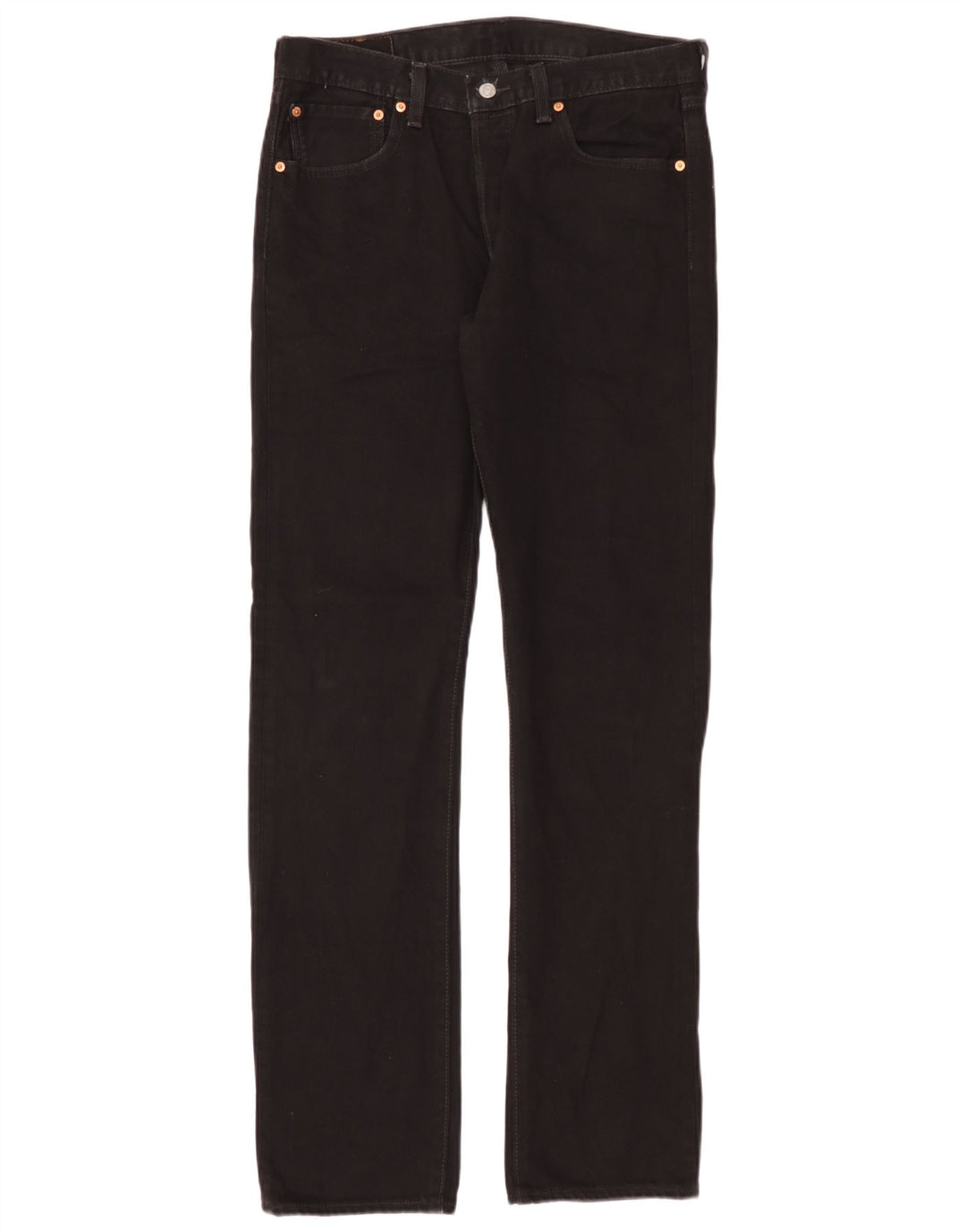 Levi's muške 501 ravne traperice W31 L34 crni pamuk