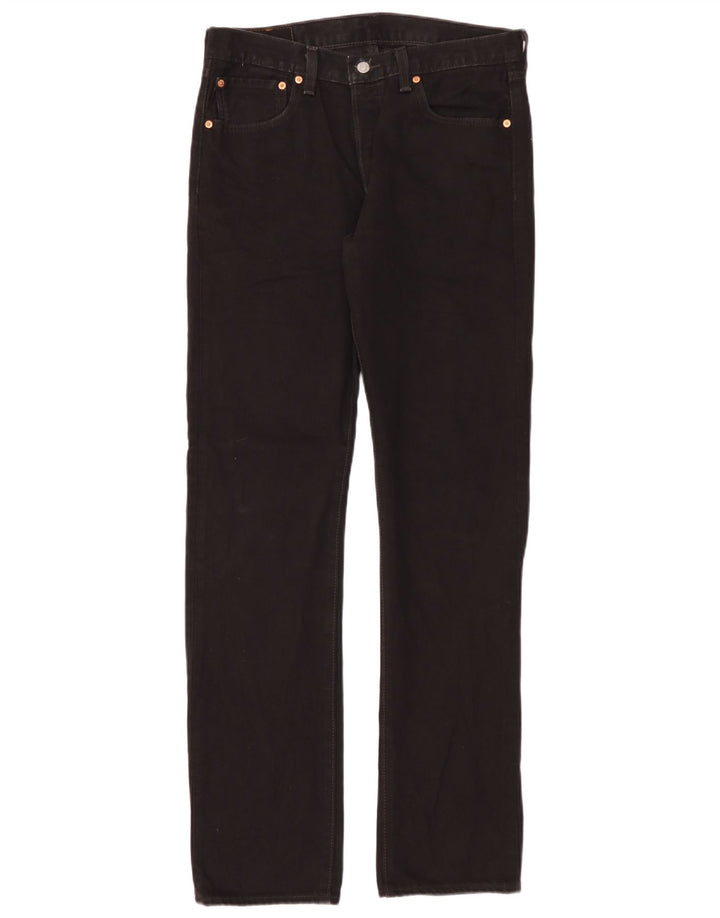 Levi's muške 501 ravne traperice W31 L34 crni pamuk