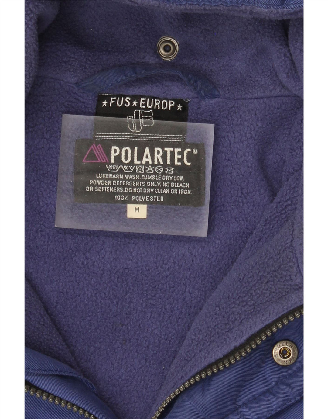 Polartec muška velika vjetrovka jakna UK 38 srednje plavi poliester