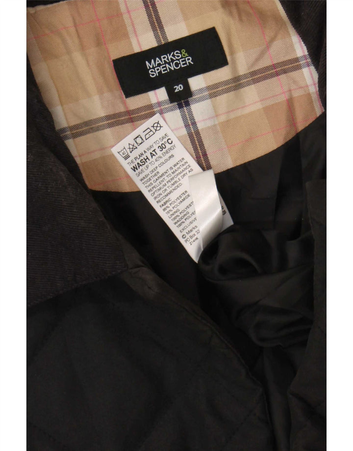 Marks & Spencer ženska prošivena jakna UK 20 2XL crni poliester