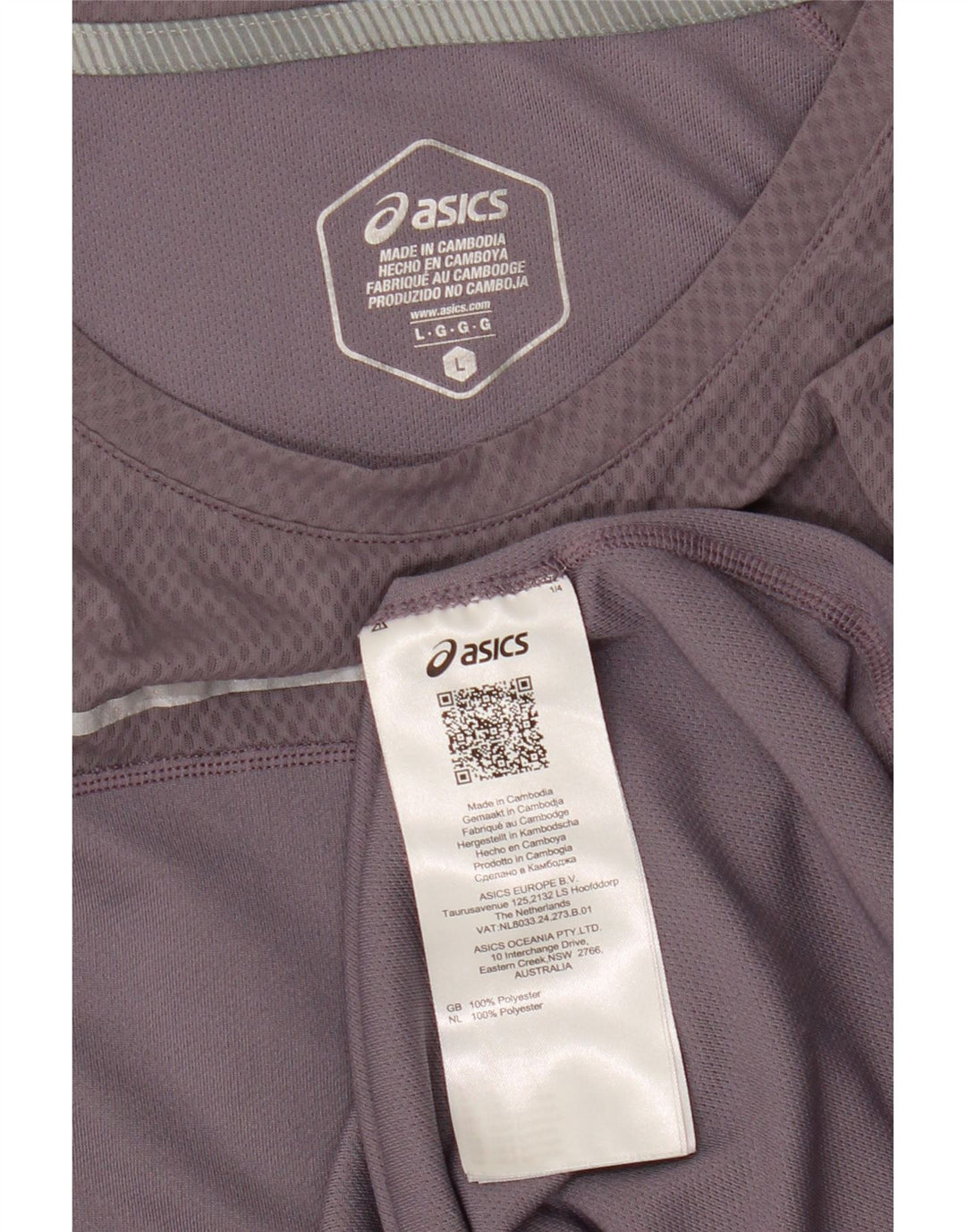 Asics Womens UK 14 Large Purple Poliester Sports