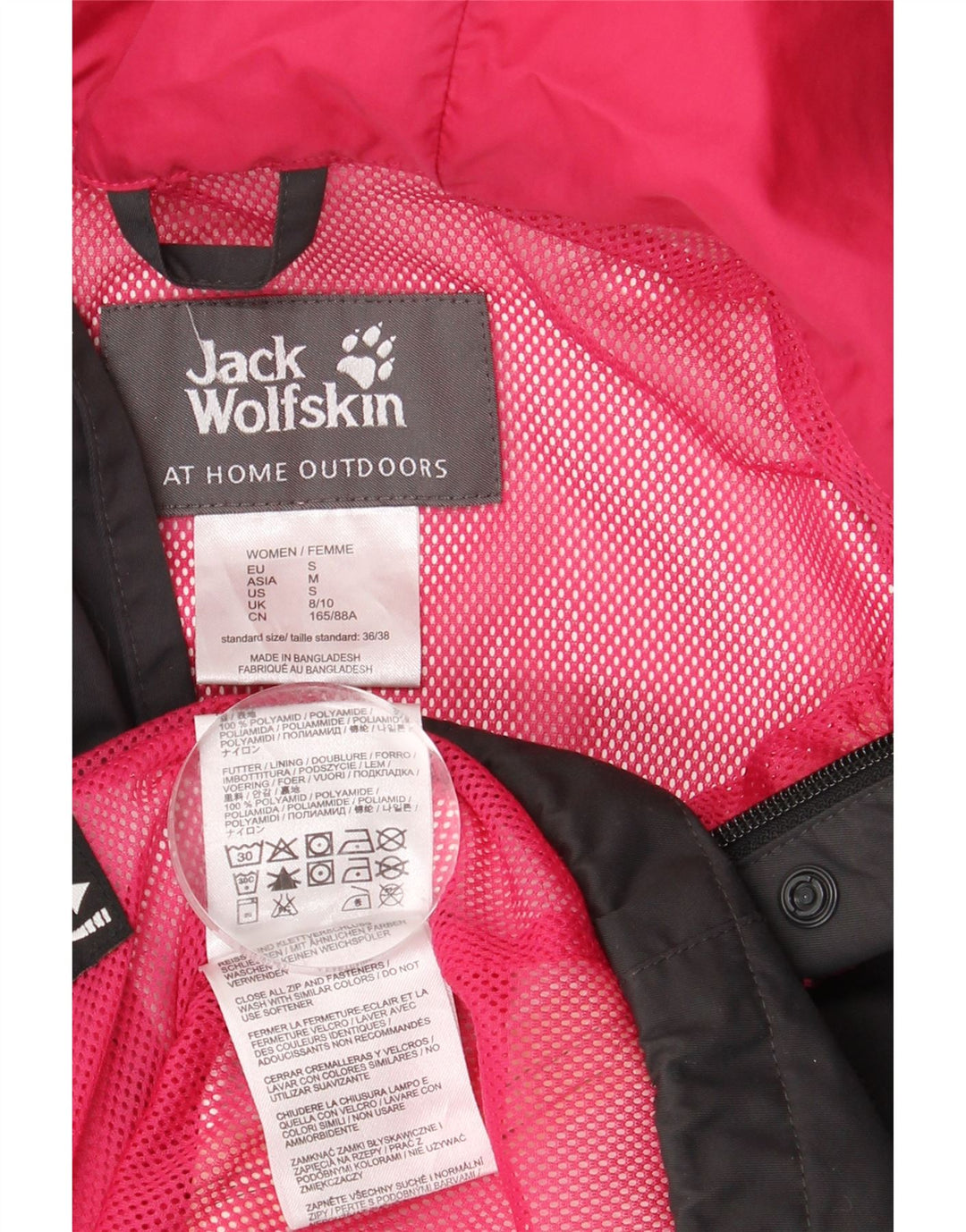 Jack Wolfskin ženska kišna jakna s kapuljačom UK 8/10 Mala siva poliamidna