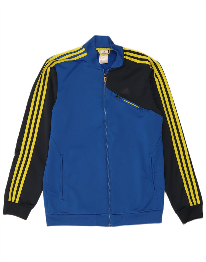 ADIDAS Mens Climalite Tracksuit Top Jacket Small Blue Colourblock