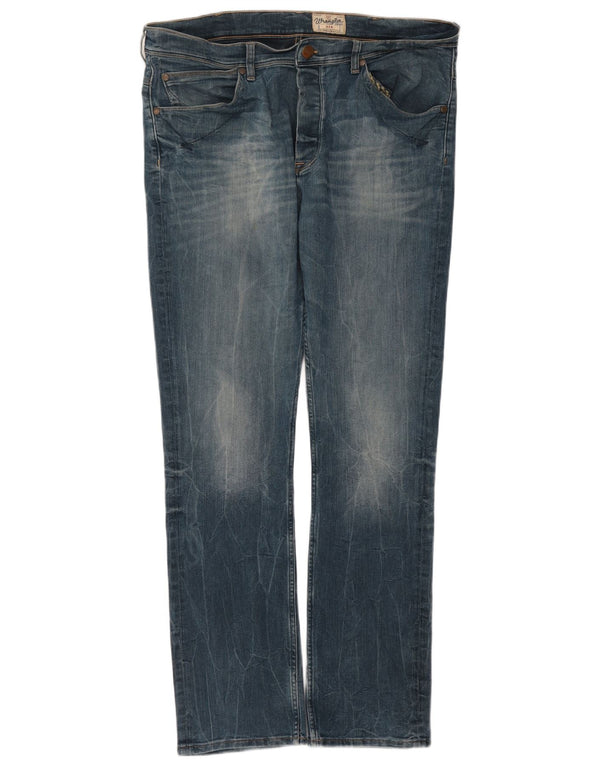 Wrangler Mens Ben Slim Jeans W38 L34 Plavi pamuk