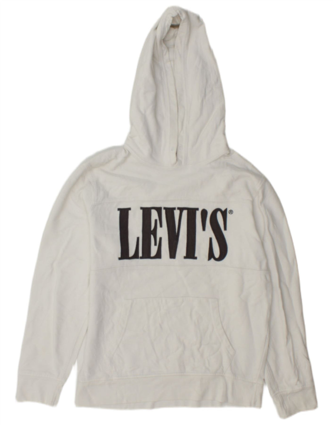 Levi's muška majica s kapuljačom s kapuljačom, mali bijeli pamuk