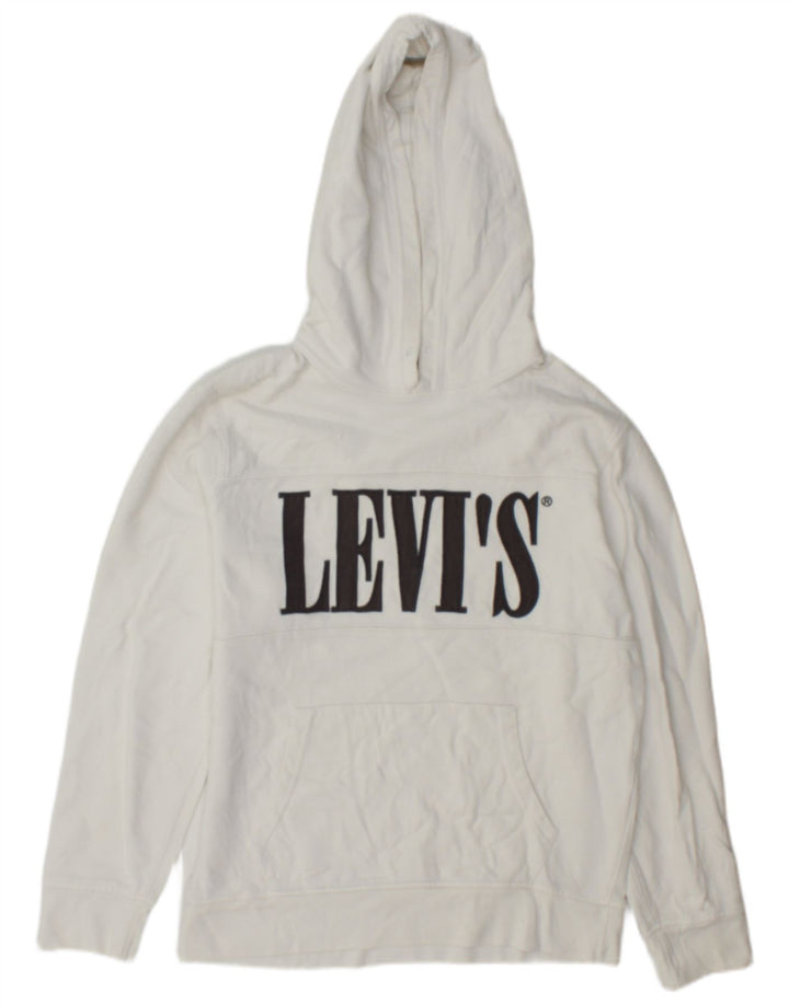 Levi's muška majica s kapuljačom s kapuljačom, mali bijeli pamuk