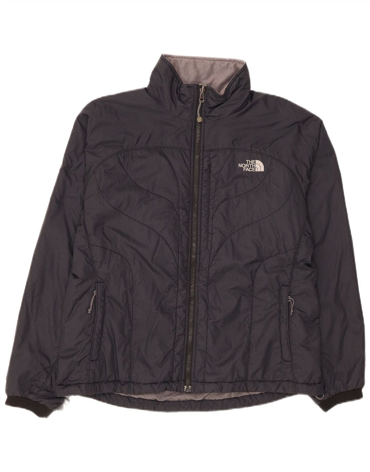 The North Face Ženska podstavljena jakna UK 16 Veliki crni karirani najlon