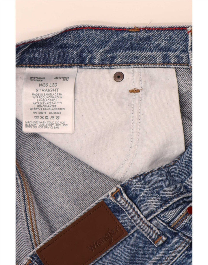 Wrangler muške ravne traperice W36 L30 plavi pamuk