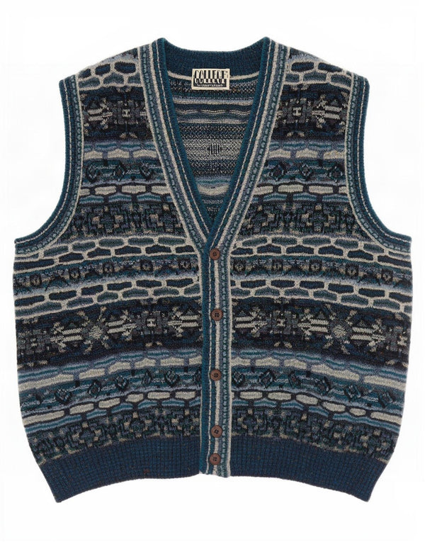 Marcazzani muški kardigan pulover IT 50 Medium Multicolored Fair Isle