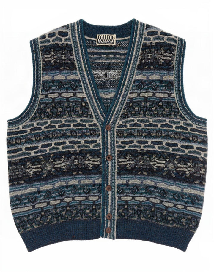 Marcazzani muški kardigan pulover IT 50 Medium Multicolored Fair Isle