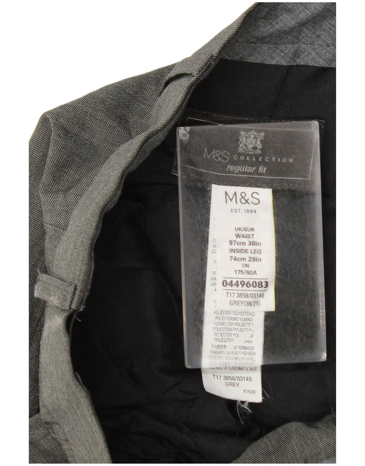Marks & Spencer muške hlače standardnog kroja W38 L29 sivi poliester