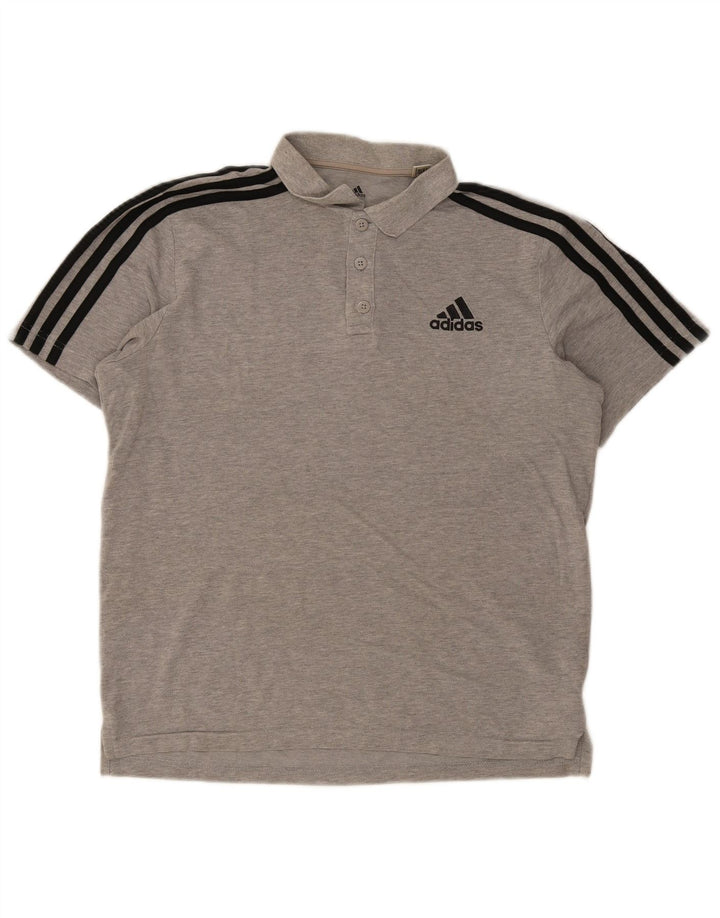 Adidas muška polo majica mala siva flekasti pamuk