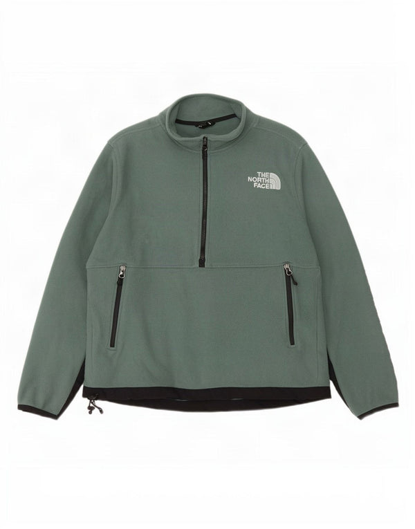 The North Face muški džemper od flisa s patentnim izrezom, veliki zeleni poliester
