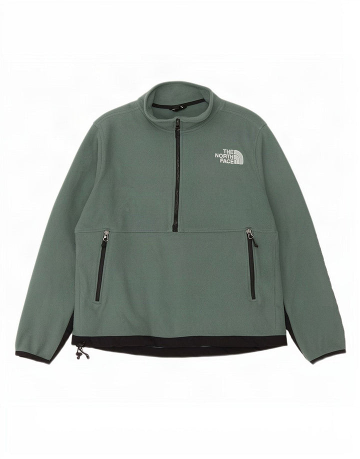 The North Face muški džemper od flisa s patentnim izrezom, veliki zeleni poliester