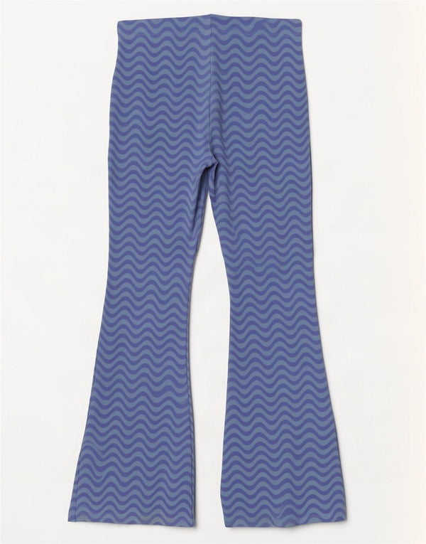 Marks & Spencer Girls Flare Leggings 13-14 Years Blue Chevron Pamuk
