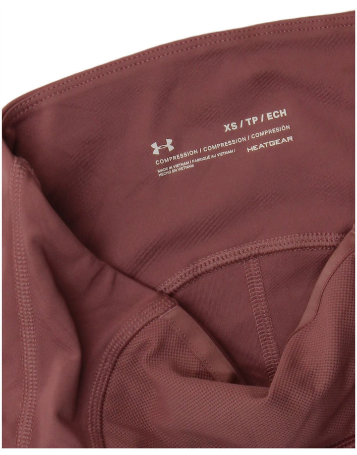 UNDER ARMOUR Ženske Heat Gear Leggings UK 4 XS Pink