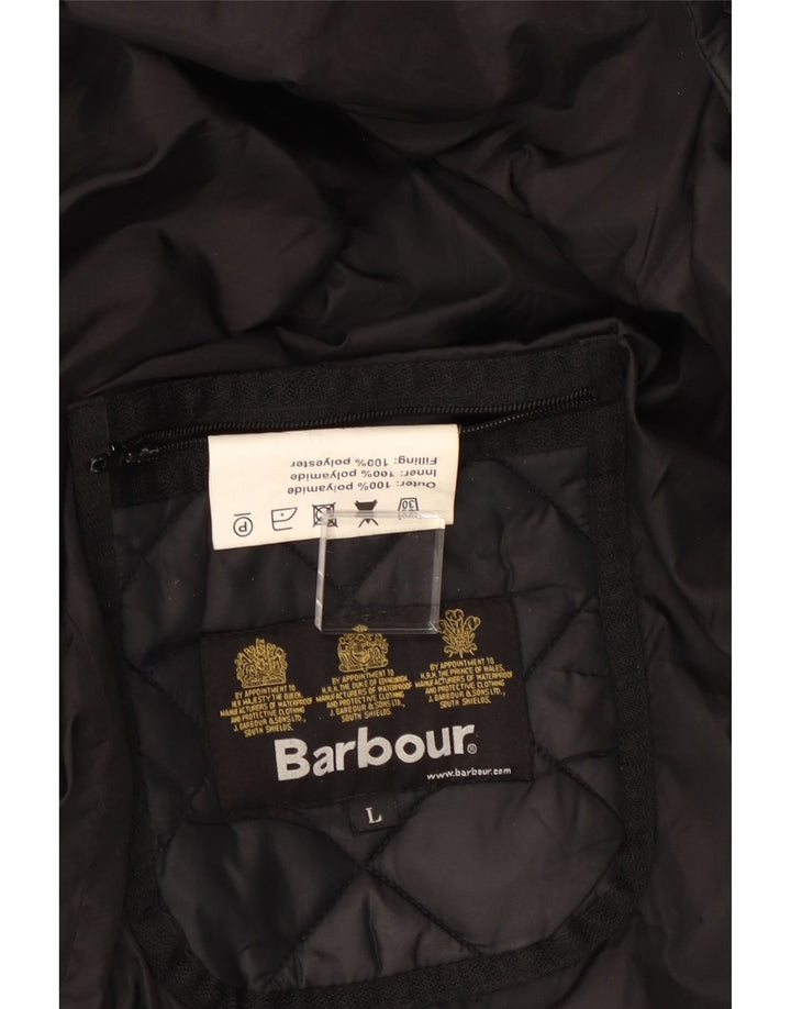 Barbour muška prošivena jakna UK 40 veliki crni poliamid