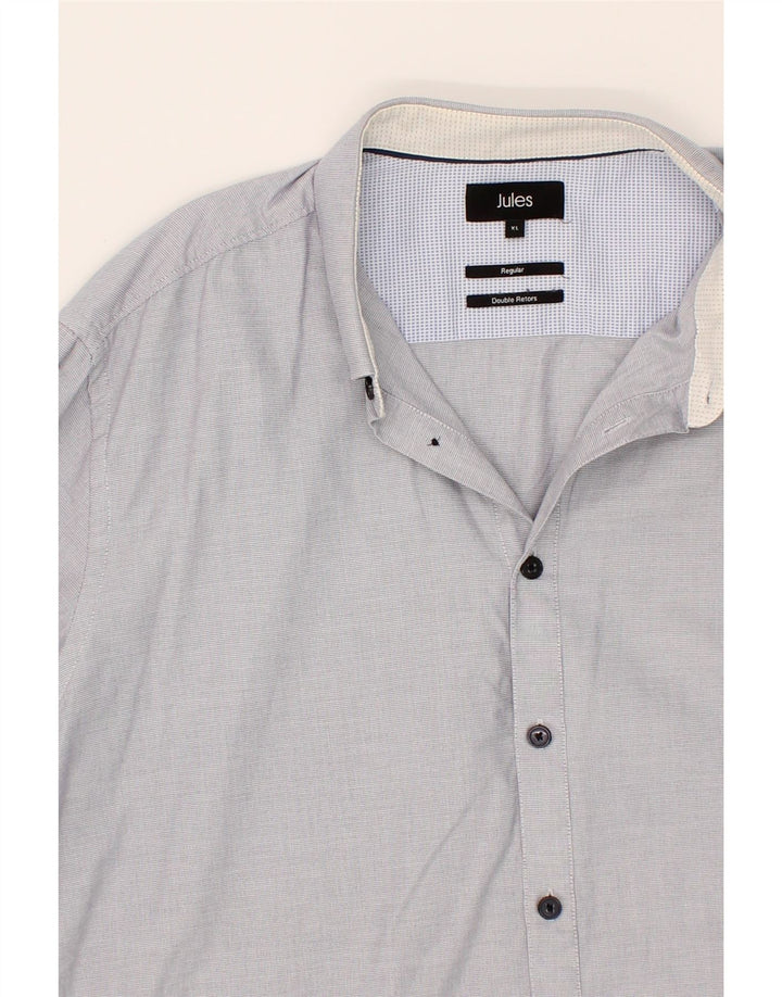 JULES Mens Regular Fit Shirt XL Blue Pinstripe Cotton Vintage Jules and Second-Hand Jules from Messina Hembry 