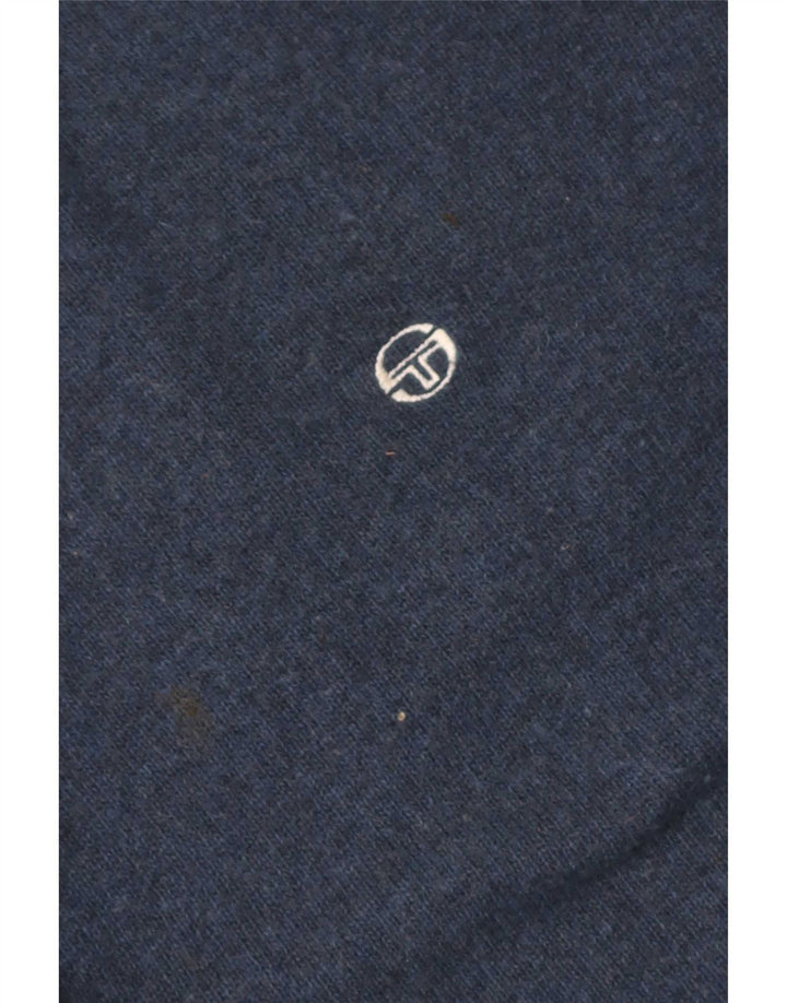 Sergio Tacchini muški pulover s rol izrezom Veliki tamnoplavi vuneni