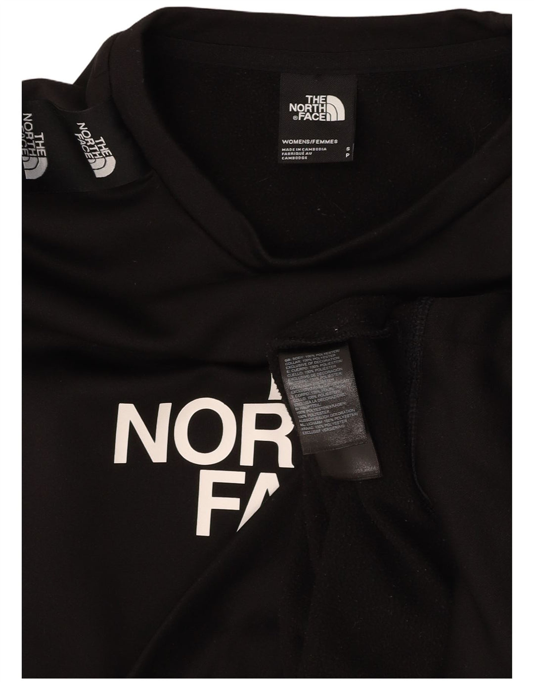 THE NORTH FACE Ženska kratka prekomjerna majica UK 10 Mala crna