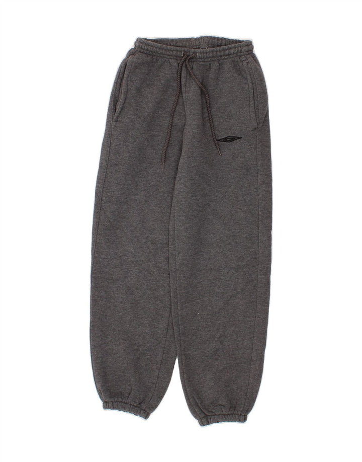 UMBRO Boys Tracksuit Trousers Joggers 10-11 Years Medium Grey Polyester Vintage Umbro and Second-Hand Umbro from Messina Hembry 