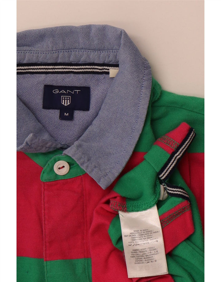 Gant muška ragbi polo majica dugih rukava, pamuk srednje zelene pruge