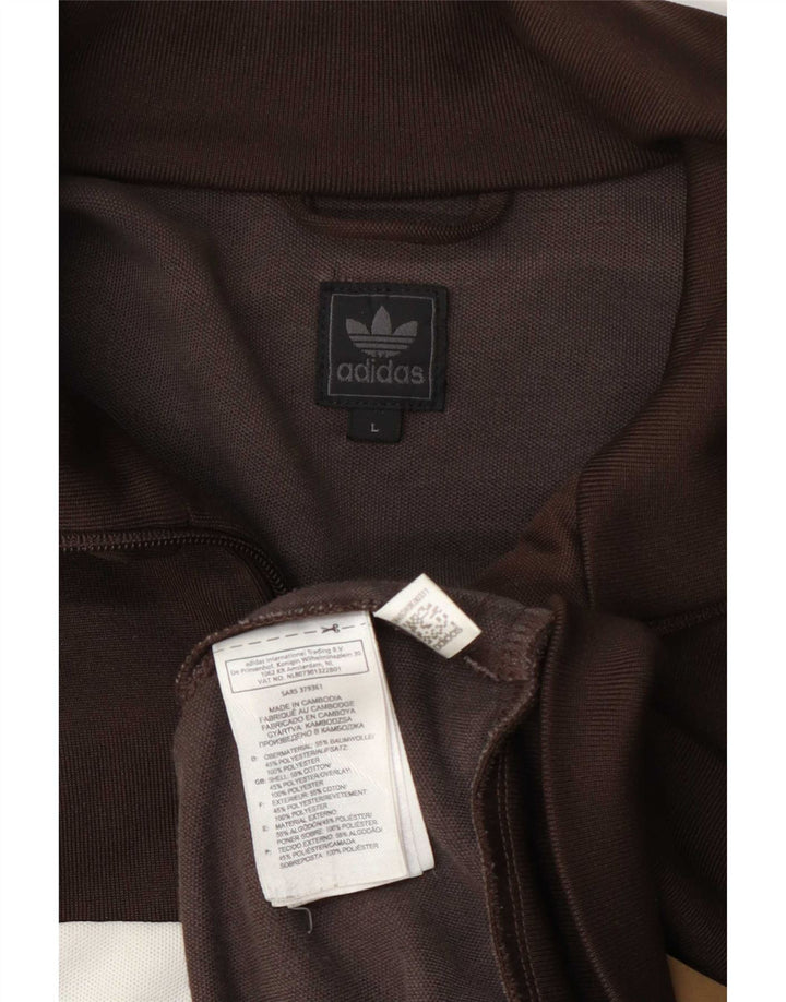 Adidas muška gornja jakna od trenirke, velika smeđa pamučna boja