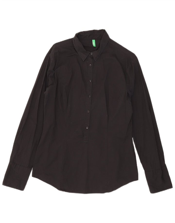 Benetton ženska pulover majica UK 18 XL crni pamuk