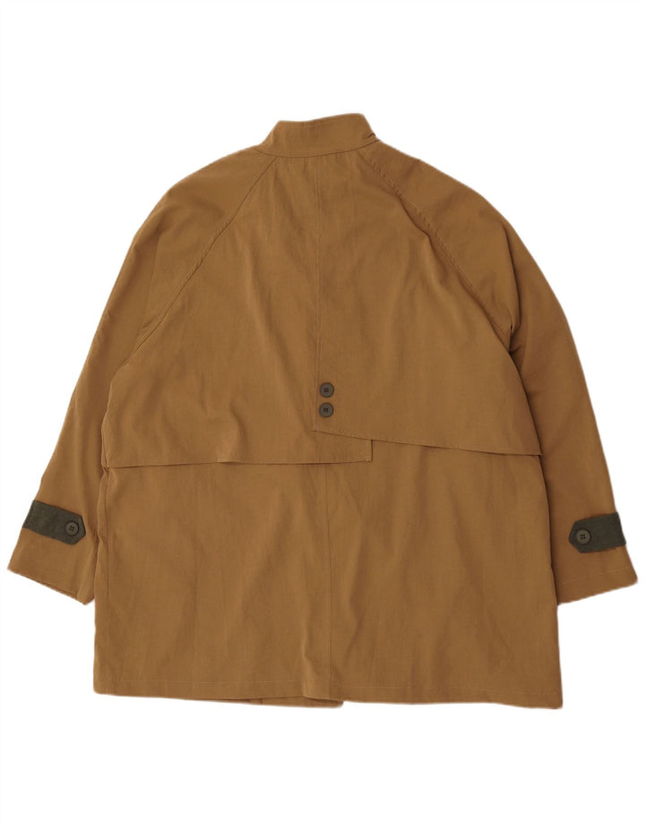 Vintage ženski trenč kaput UK 24 4XL smeđi poliester