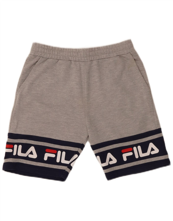FILA Boys Graphic Sport Shorts 13-14 Years  Grey Colourblock Polyester