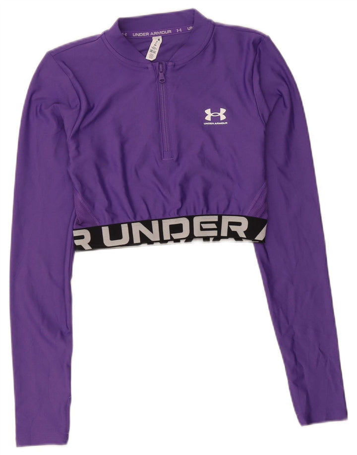 Under Armour Ženski kratki pulover Trenirka Top UK 10 Mala ljubičasta