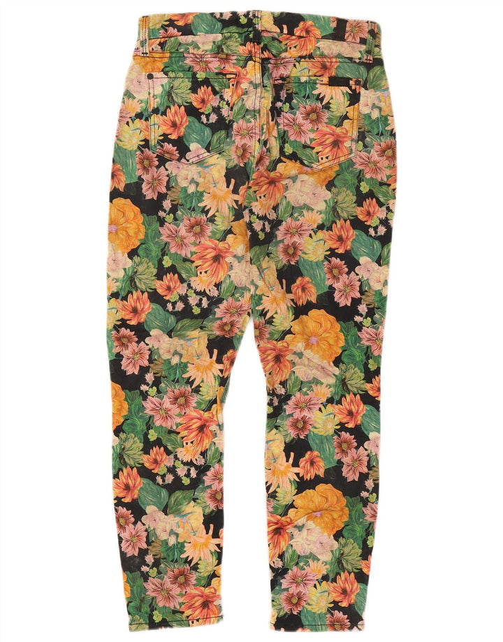 7 ZA CIJELO ČOVJEČANSTVO Ženske skraćene traperice W26 L24 Raznobojni cvjetni