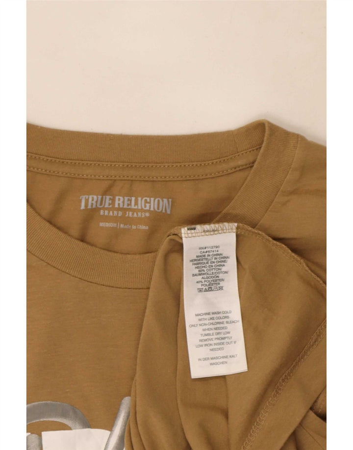 True Religion muška majica kratkih rukava srednje veličine, bež pamuk