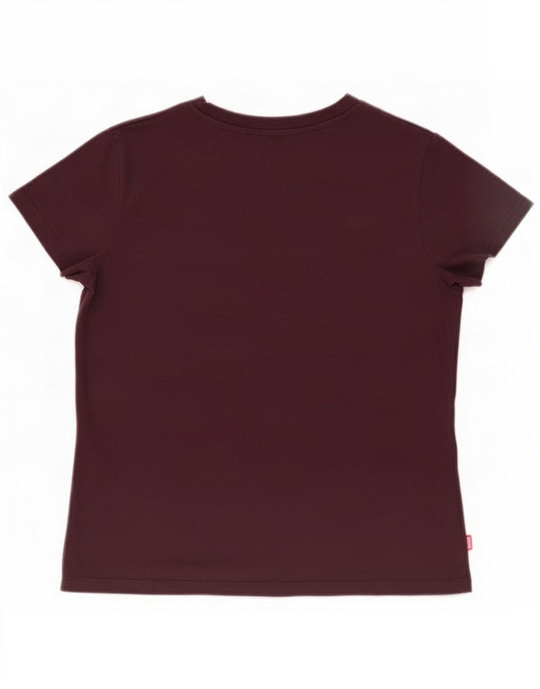 Levi's ženska majica kratkih rukava UK 10 Small Burgundy Pamuk