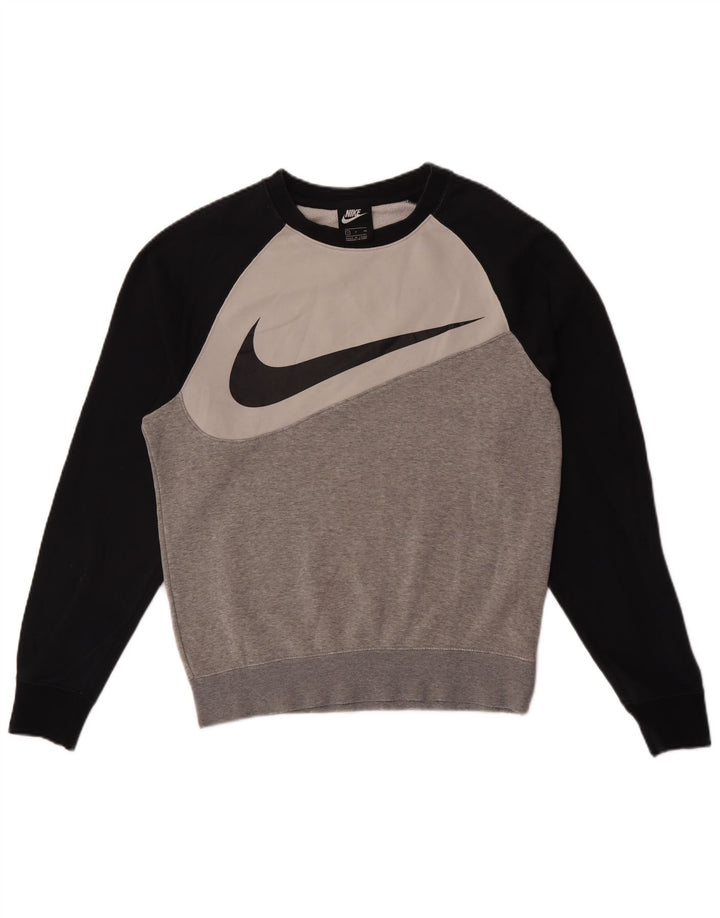 Nike muška majica s grafičkim motivima, mali sivi pamuk u blokovima boja