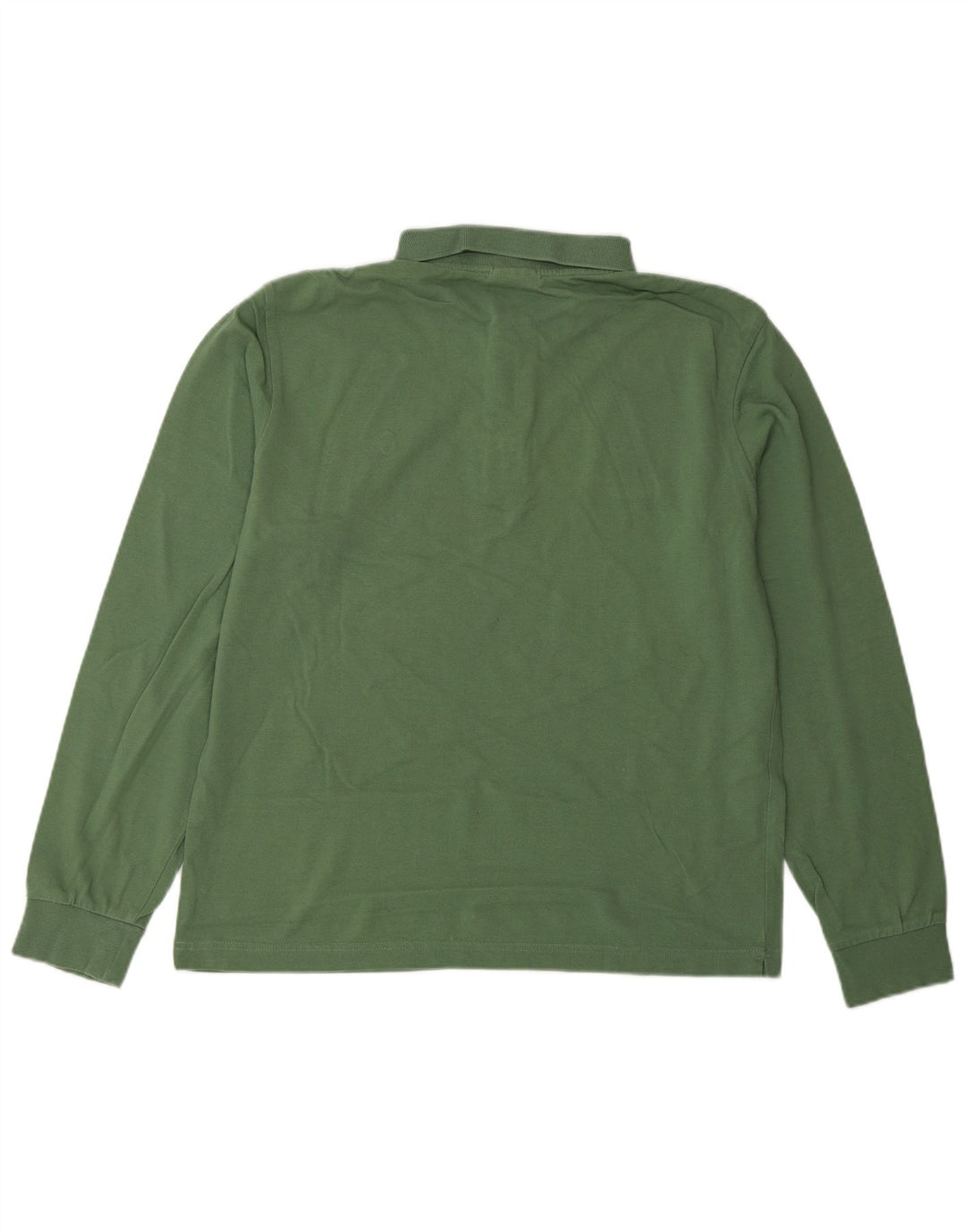 CONTE OF FLORENCE Muška polo majica dugih rukava srednjeg kroja srednje zelene boje