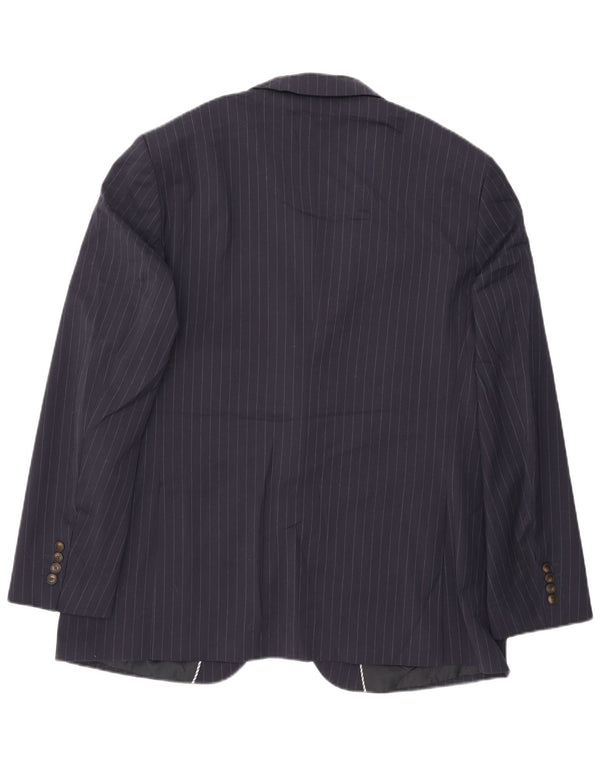 Marks & Spencer muška dugačka jakna jakna UK 46 3XL tamnoplava na pruge